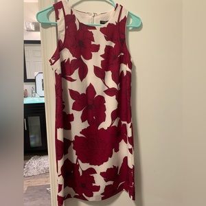 Floral white and pink Ann Taylor formal dress